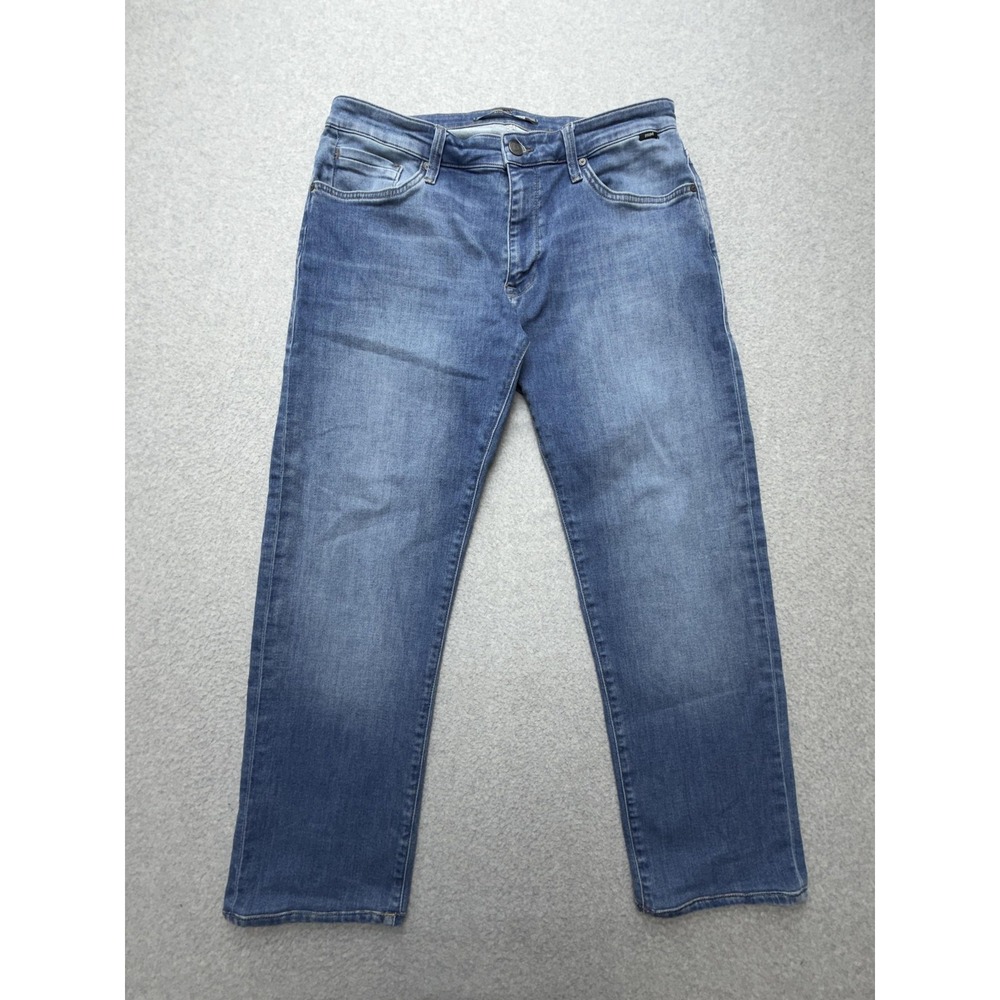 Mavi Zach Straight Jeans Mens 34x30 Actual 32x28 Blue Regular Stretch Denim